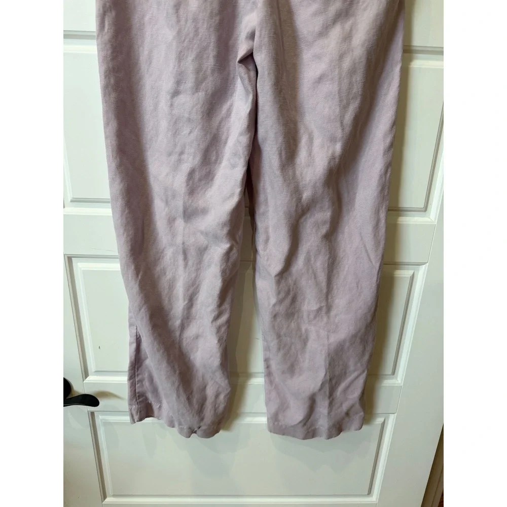 Wilfred Lavender Purple Effortless Pant High Waisted Linen Blend 10 Minimalist